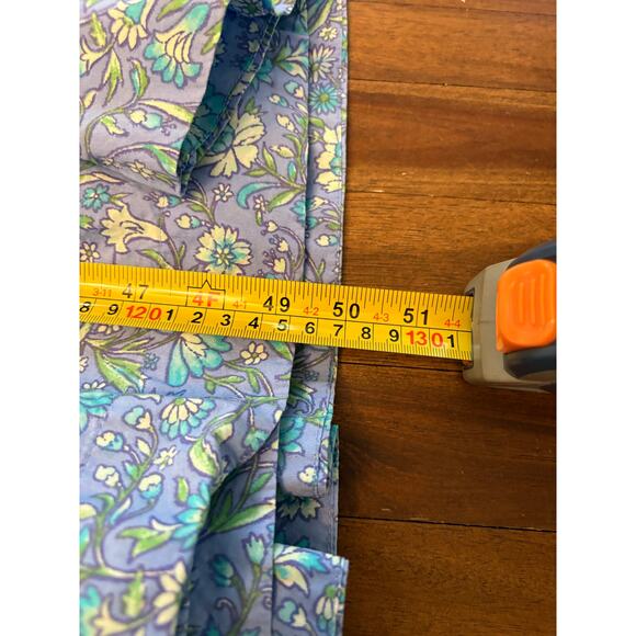 J. Crew Provence Smocked-Waist Midi Dress Marigold Blooms Cotton Poplin XL 0072 - Picture 8 of 8